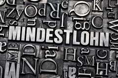 Foto: Schriftzug Mindestlohn